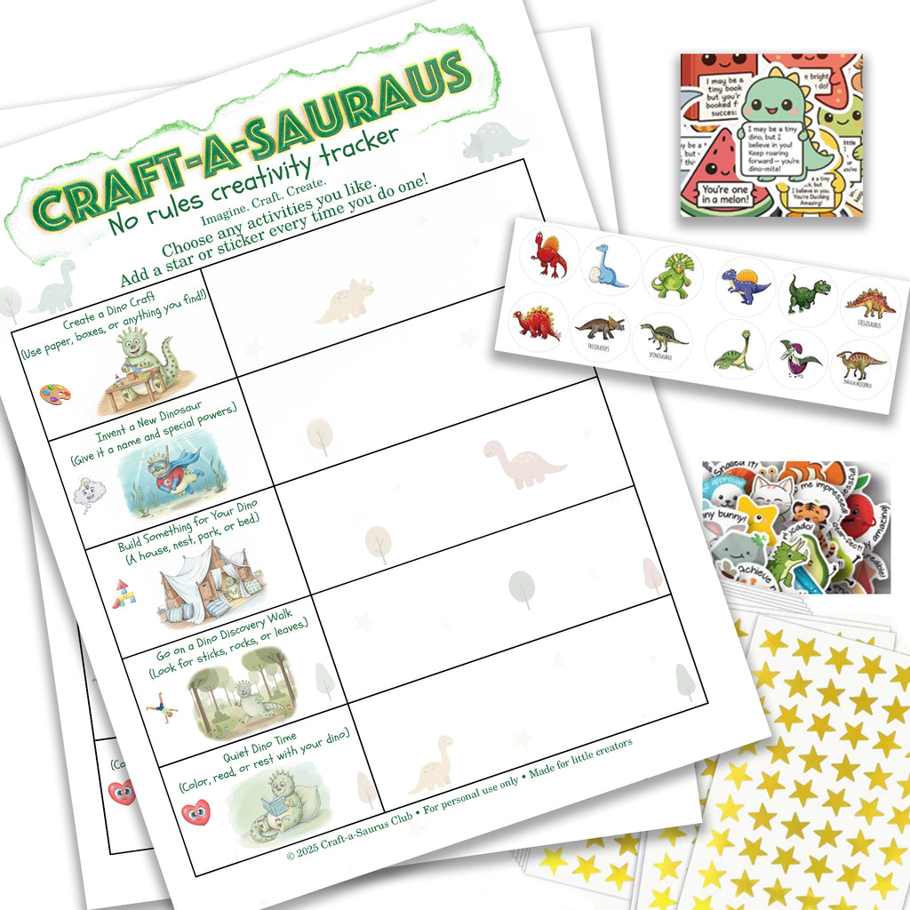 DELUXE PACK: Dinosaur That Had Fleas, signed by author plus Craft-a-Saurus Activity pack